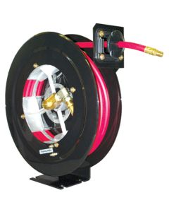 Air Hose Reel, 3/8" x 50' Hose, 300 PSI, Open Heavy Duty Metal Reel, Lightweight, Made in U.S.A.