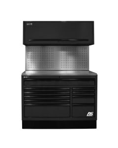 Homak Mfg. 54 in. CTS Centralized Tool Storage with Tool Board Back Splash Set, Black