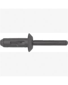 Blk Nyl Blind Rivets GM, Size: 1/4" (6.3mm), Size: 1/2", Length: 3/32"-3/16", Qty: 100, (2042167