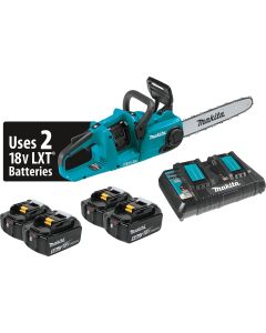 18V X2 (36V) LXT 5.0-Ah Lith-Ion Brushless Cordless 14" Chain Saw Kit w/ 4 Batteries