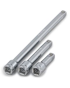 Chrome Extension Set, 3 Piece, 1/2" Drive, 3", 5" and 8"