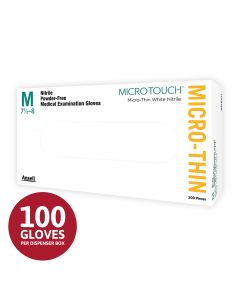 MICRO-TOUCH Micro-Thin Disposable Gloves Non-Latex Multi-Purpose, Powder Free Nitrile Exam Glove for Healthcare, Cleaning, Veterinary or Laboratory Settings, Blue, Size X-Small, Box of 300 units