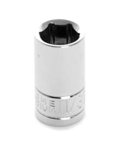 Chrome Socket, 1/4" Drive, 11/32", 6 Point, Shallow