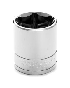 Chrome Socket, 1/2" Drive, 28mm, 6 Point, Shallow