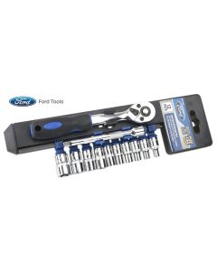 Ford Tools Ratchet and Socket 1/4 in. Fractional 12-Piece Set
