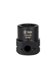 Sunex Tools 3/8 in. Drive 6-Point Low Profile Impact Socket w/ Hex Shank, 11 mm