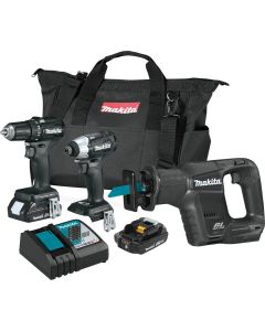 Makita 18V LXT 2.0 Ah Li-Ion Sub-Compact Brushless Cordless 3-Piece Combo Kit