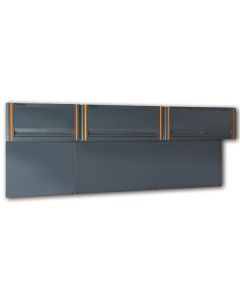 Tool Wall System with 3 Suspended Cabinets