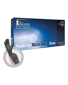 Market Edition Black Powder Free Nitrile Gloves, Small