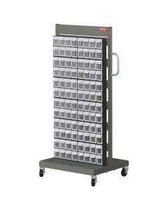 Mobile Parts Cart - Flip Out Bin, 192 Bins