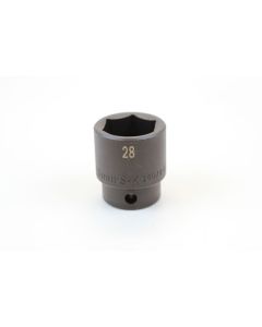 28mm 1/2" Drive 6-Point Std Metric Impact Socket