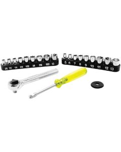 22 pc 1/4" DR Socket Set