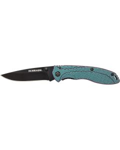 Schrade Liner Lock Folding Knife Drop Point Blade ColorShift Aluminum Handle