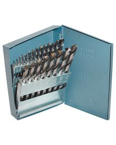 21 Piece 3/8" Reduced Shank Drill Bit Set  1/16" to 3/8" by 64ths