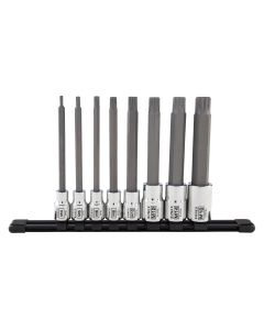 Sunex Tools 3/8 in. & 1/2 in. Drive Long Triple Square Bit Socket Set