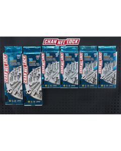 CHANNELLOCK Socket Set Assort; 21-pc 1/4" Standard and Metric Sets; Metal Box