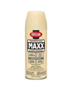 Krylon Covermaxx Paint+Primer; Gloss Sweet Cream; 12 oz. Aerosol