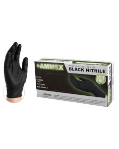 GlovePlus Black Nitrile PF Ind Gloves, Small