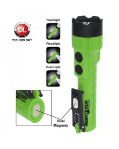 Bayco X-Series Dual-Light AA Flashlight w/ Dual Magnets w/ Green Casing