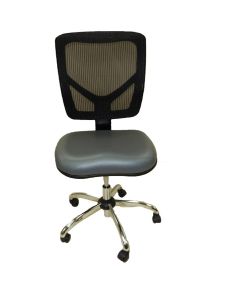 Dental Lab Chair, Mesh Back Dark Grey Seat