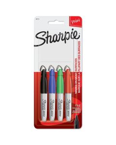 Sharpie Mini Permanent Marker 4-Piece Set (Black, Red, Blue and Green)