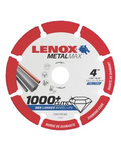 LENOX Metal Max Die Grinder Diamond Cutoff Wheel 4" X 3/8"
