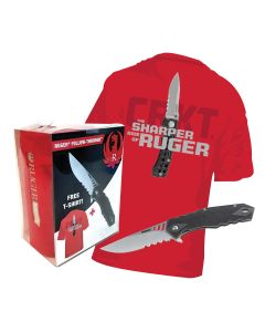CRKT RUGER Follow-Through Folding Knife with T-Shirt