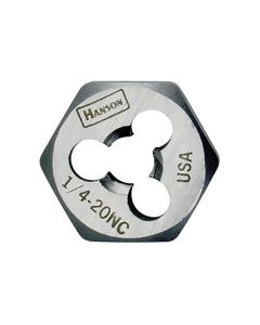 Hex Die, Rethreading, Left Hand, High Carbon Steel, 7/16" - 14 NC