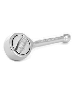 Stubby Chrome Ratchet, 3/8" Drive, Round Head, Quick Release, 3-15/16" Long
