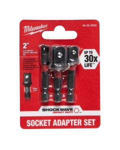 SHOCKWAVE 1/4" Hex Shank Socket Adapter Set (1/4", 1/2", 3/8")