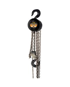 Heavy Duty Chain Hoist, 1 Ton Capacity, 8' Lift, with 1/4" Hardened Steel Chain