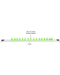 OEMTOOLS 1/4 in. DR Socket Rail, Silver