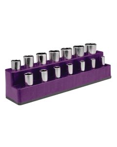 3/8 in. Drive 14 Hole Purple Impact Socket Holder