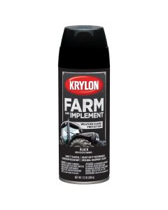 Krylon Farm/Implement; Gloss Black; 12 oz. Aerosol