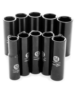10 Pc 3/8'' Dr MM Black Laser