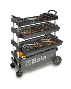 Folding Mobile Tool Cart, Grey