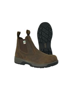 Blue Tongue Cigar Brown 6 in. Composite Safety Toe Slip-On Boots, Size 7 US