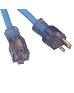 Bayco OSHA NRTL Compliant Cold Weather 100 ft. Extension Cord w/ Single Lighted Outlet - 15 Amp