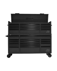 72" RSPro 12-Drawer Top Chest and 16-Drawer Roller Cabinet Combo. - Black