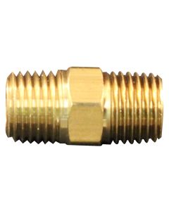 M. Hex Nipple, 1/4" NPT, 2/cd