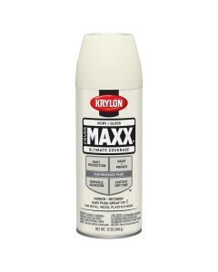 Krylon Covermaxx Paint+Primer; Gloss Ivory; 12 oz. Aerosol
