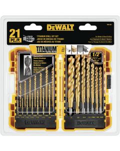 21 Pc. Impact Ready Titanium Drill Bit Set With Toughcase+ System