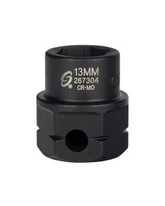 Sunex Tools 1/2 in. Drive 6-Point Low Profile Impact Socket w/ Hex Shank, 13 mm