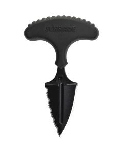Schrade T-Handle Mini Push Dagger Fixed Blade Knife (1.5" Black Serr)