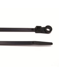 7.5" Screw Mount UV Blck Nylon Wire Tie 50Lbs 11Pcs
