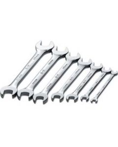 WRENCH SET OPEN END 7PC METRIC HI POLISH