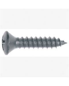 Philips Oval Heah Black Finish Sheet Metal Screw, Screw size: 8 x 3/4", Head size: #8, Quantity: 10