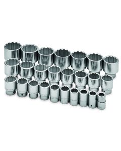 25 pc. 3/4" Drive 12-Point Std Fract SAE Socket Set