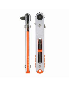 Extra Low-Profile Bent-up Head Ratchet Screwdriver with Extra Low-Profile Bits