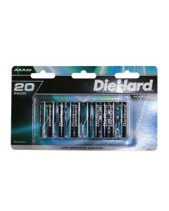 Batteries 20 Pack Diehard AAA Alkaline